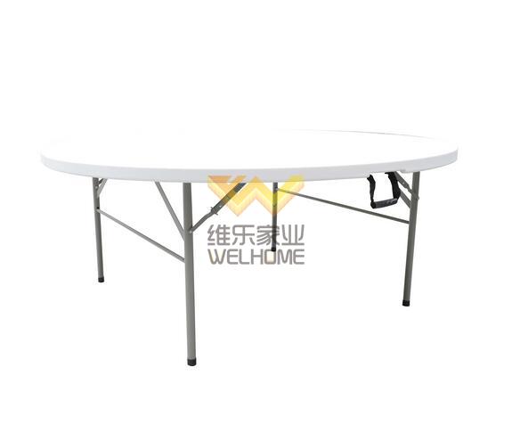 6FT Round fold in half folding banquet patio table